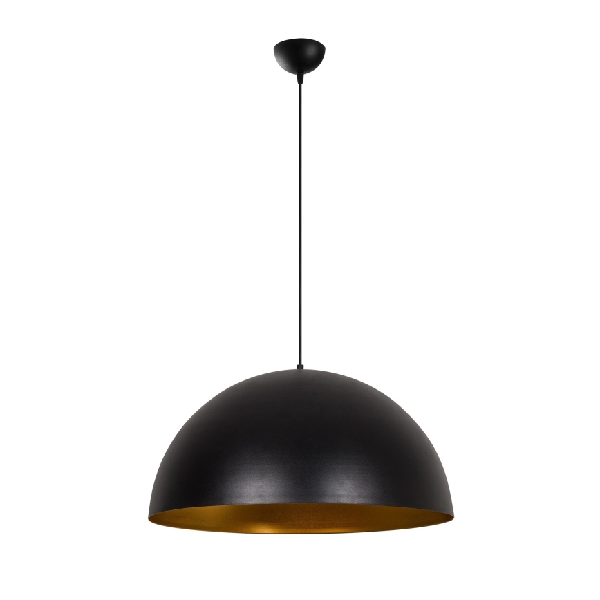 Suspension à câble SIVANI 1xE27/40W/230V Ø 60 cm noir/cuivre