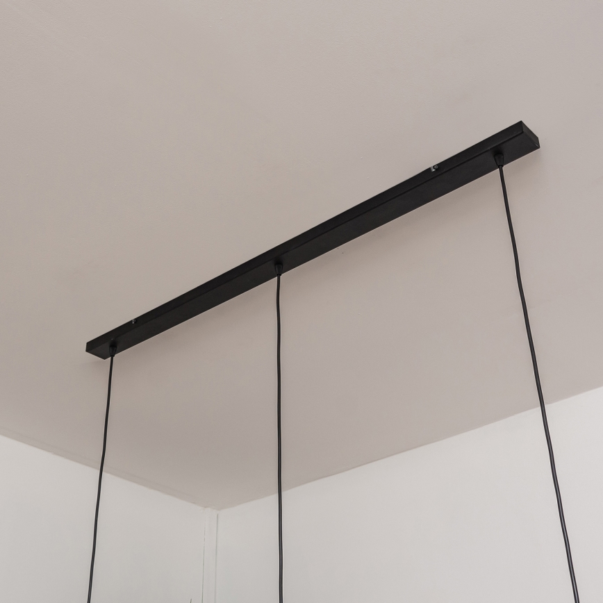 Suspension à câble SOLANO 3xE27/15W/230V noir/chrome brillant