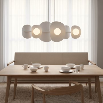 Suspension à câbles ELEMENTI 6xG9/8W/230V blanche