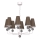 Suspension à chaîne GRENADA 8xE14/15W/230V grise