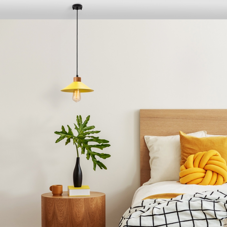 Suspension à cordon MANAVGAT 1xE27/40W/230V jaune/marron