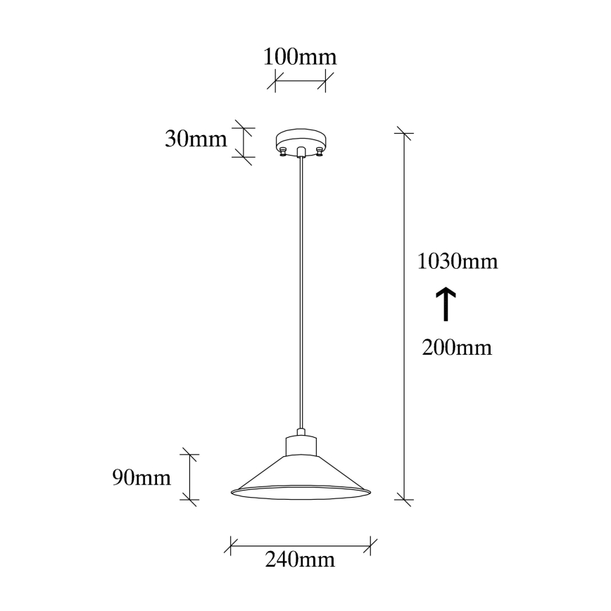 Suspension à cordon MANAVGAT 1xE27/40W/230V jaune/marron
