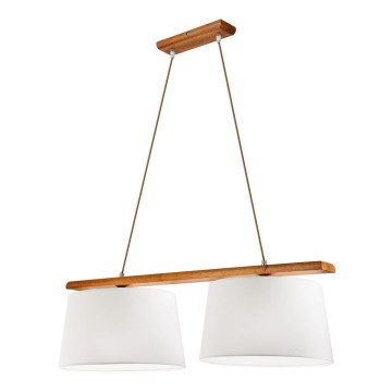 Suspension AIDA sur câble 2xE27/60W/230V chêne