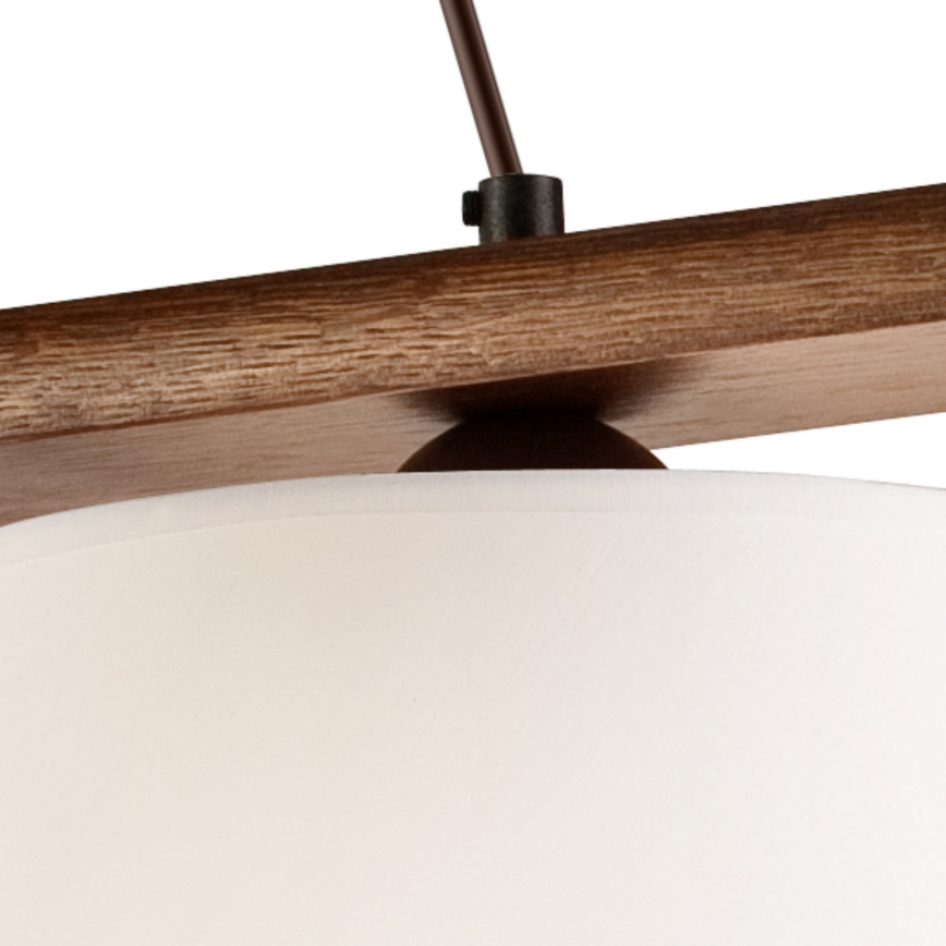 Suspension AIDA sur câble, 3x E27/60W/230V, Ø 25 cm, chêne/noyer
