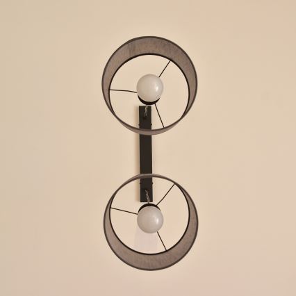 Suspension ALBA sur câble 2xE27/15W/230V gris