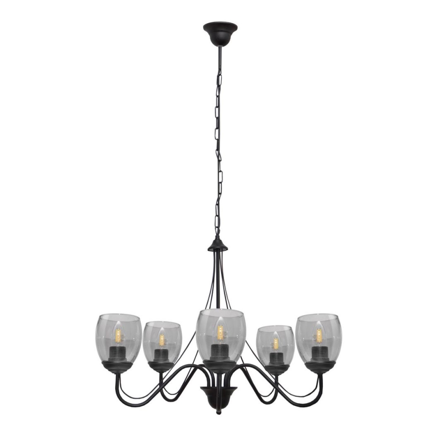 Suspension avec chaîne ALLENA 5xE27/15W/230V