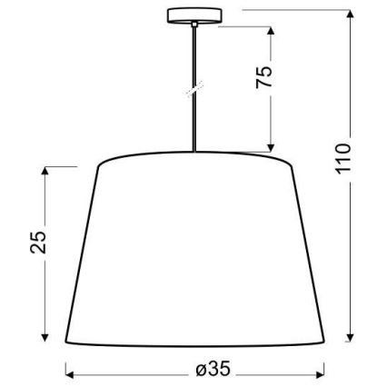 Suspension avec fil AMERICANO 1xE27/60W/230V