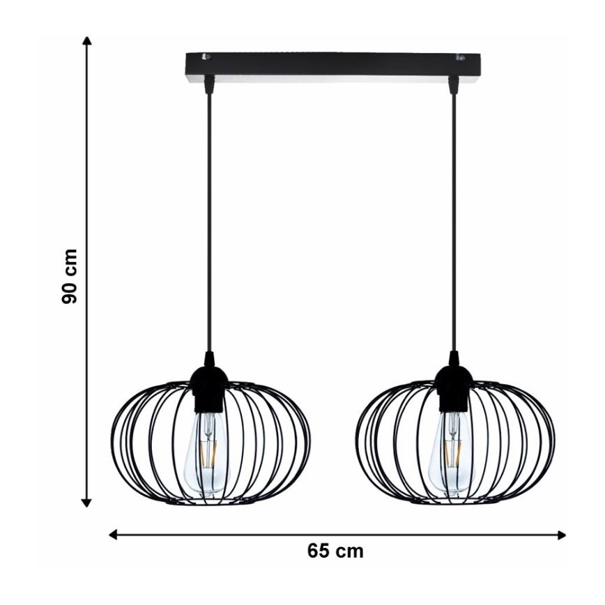Suspension avec fil BOCCA 2xE27/60W/230V