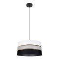 Suspension avec fil CORAL 1xE27/60W/230V noir et blanc