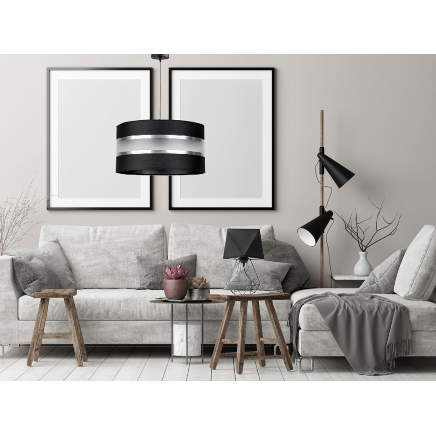 Suspension avec fil CORAL 1xE27/60W/230V noir