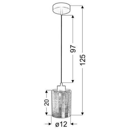 Suspension avec fil COX 1xE27/60W/230V