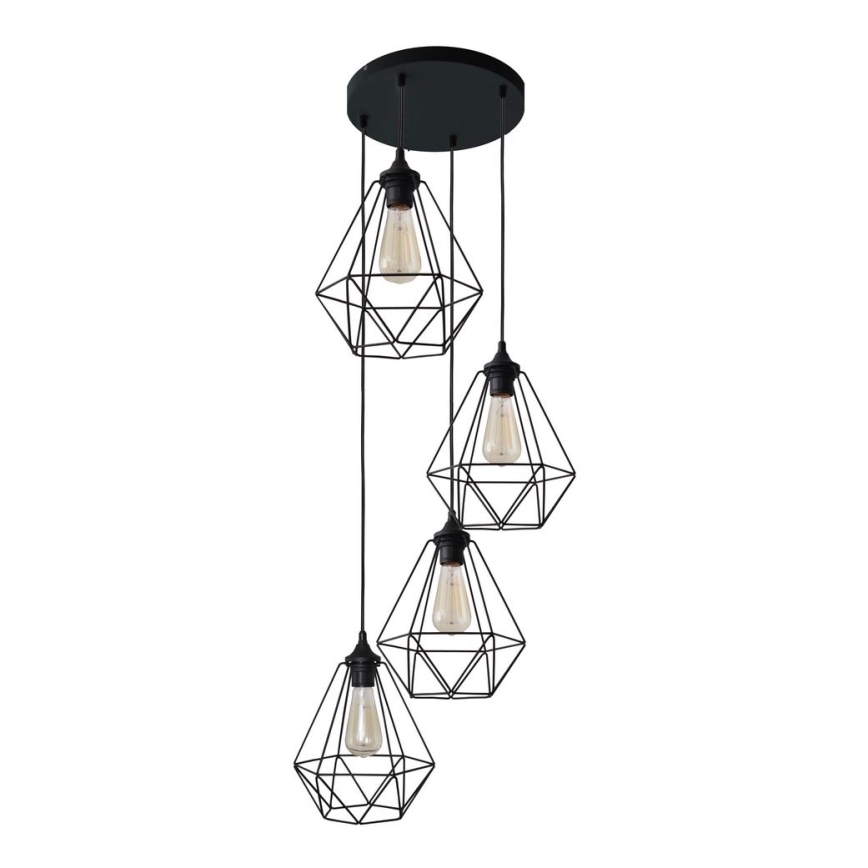 Suspension avec fil KARO 4xE27/15W/230V