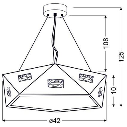 Suspension avec fil NEMEZIS 3xG9/40W/230V