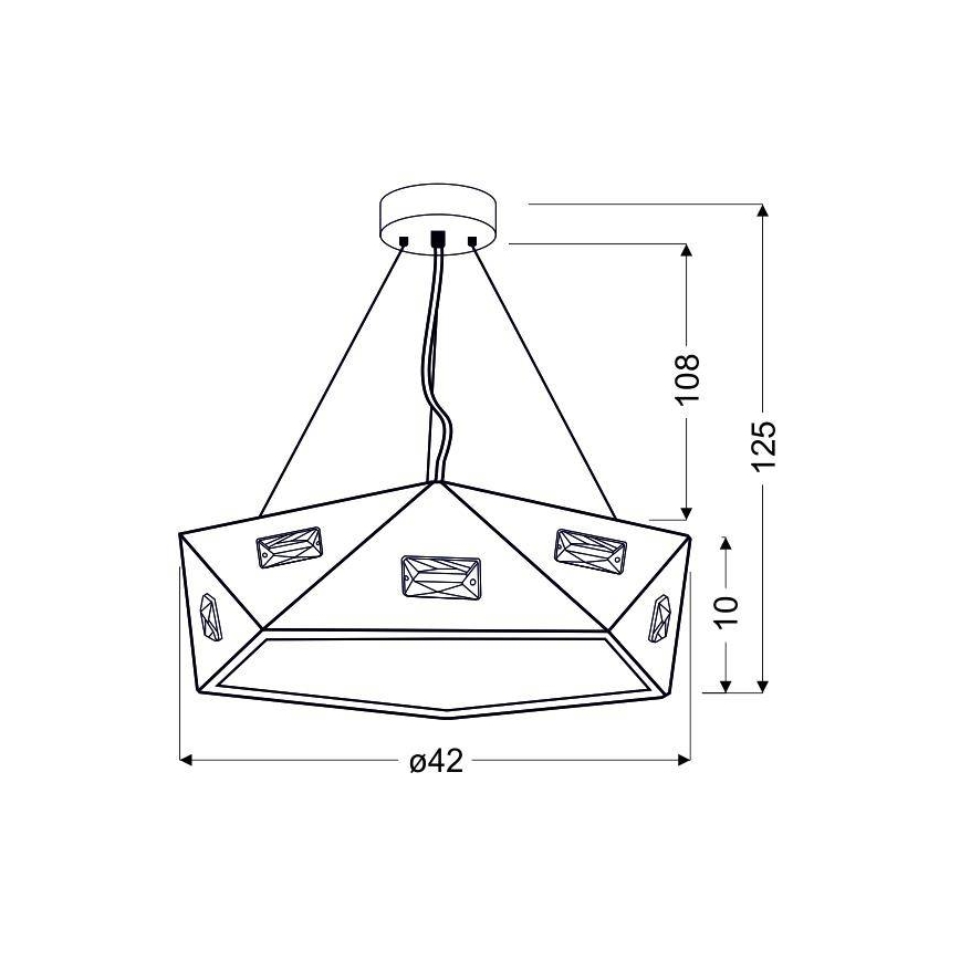 Suspension avec fil NEMEZIS 3xG9/40W/230V