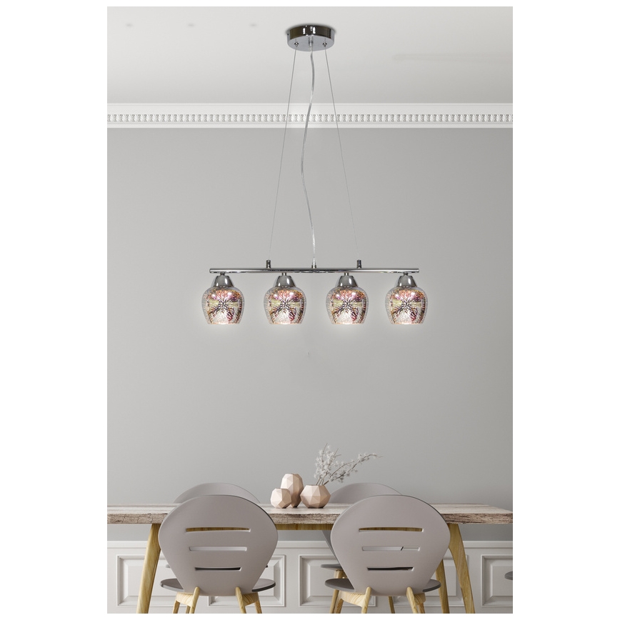 Suspension avec fil SIRIUS 4xE27/60W/230V