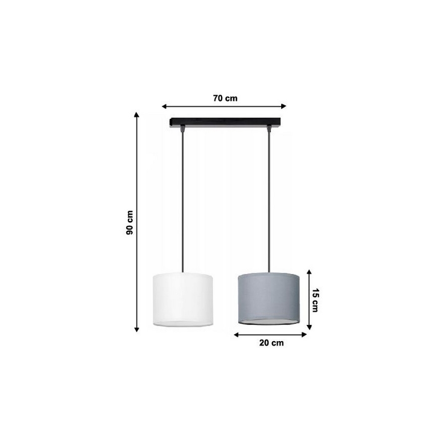 Suspension avec fil TUZ 2xE27/60W/230V
