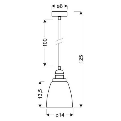 Suspension avec fil VOICE 1xE27/40W/230V
