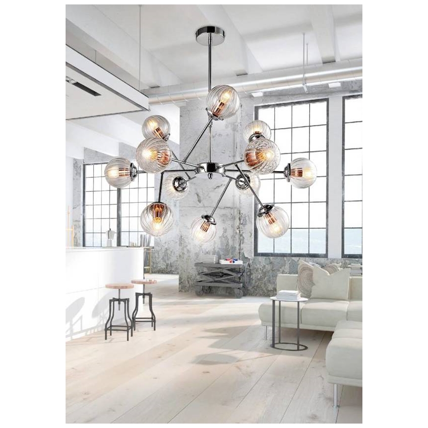 Suspension avec tige BEST 12xE14/40W/230V