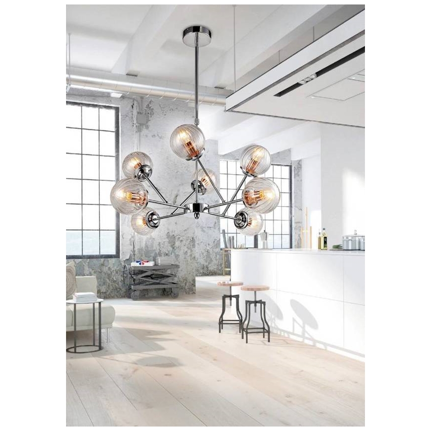 Suspension avec tige BEST 8xE14/40W/230V