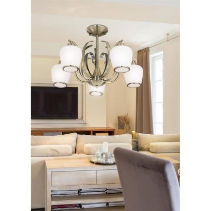 Suspension avec tige OPERA 5xE27/60W/230V