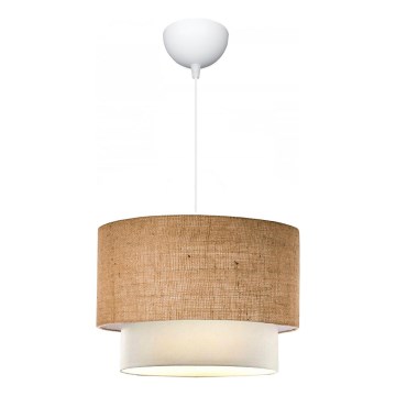 Suspension AYD 1xE27/15W/230V beige/blanc