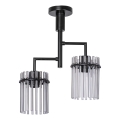 Suspension-barre 2xE27/60W/230V noir/fumé