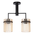 Suspension-barre 2xE27/60W/230V noir/fumé