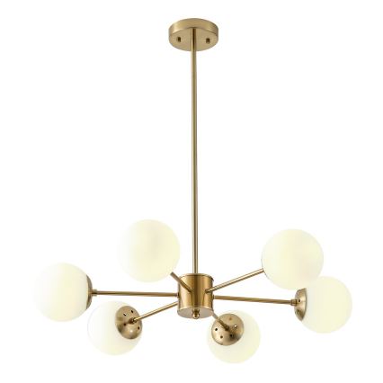 Suspension-barre 6xE27/40W/230V laiton