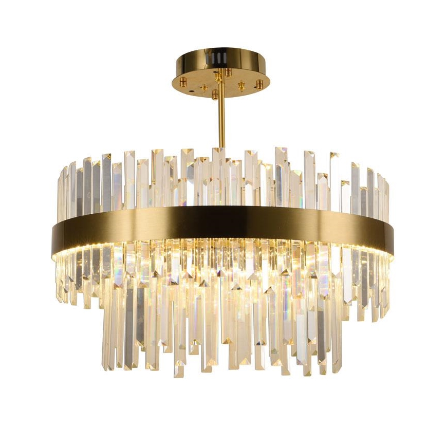 Suspension barre en cristal à intensité variable LED/80W/230V 3000-6500K doré + télécommande