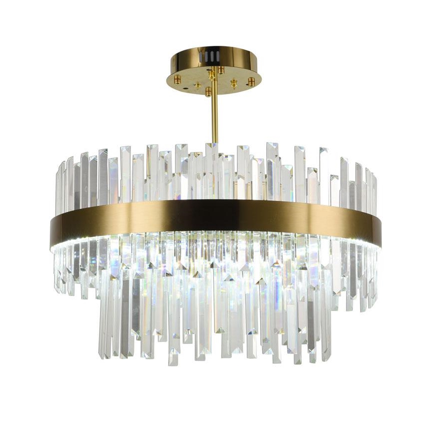 Suspension barre en cristal à intensité variable LED/80W/230V 3000-6500K doré + télécommande