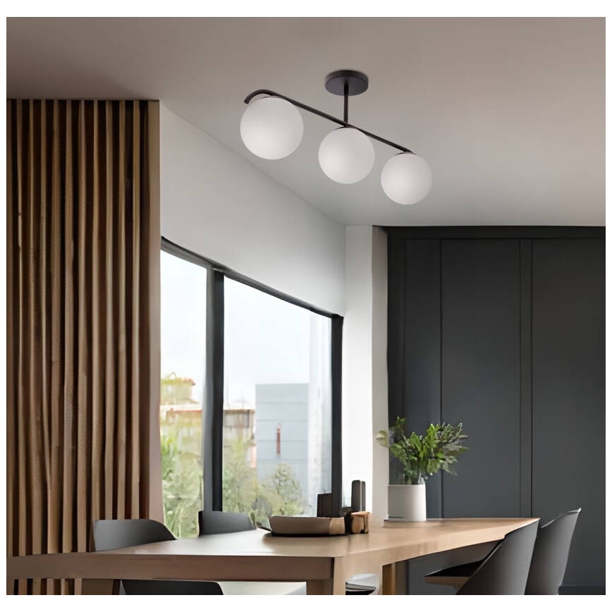 Suspension-barre AMADEO 3xE14/40W/230V noir