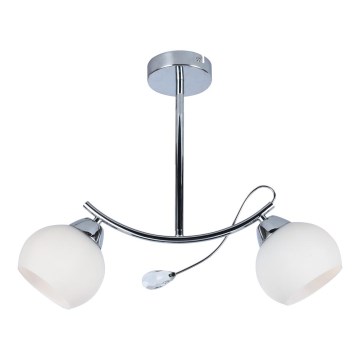 Suspension-barre CONNOR 2xE27/15W/230V chrome brillant/blanc