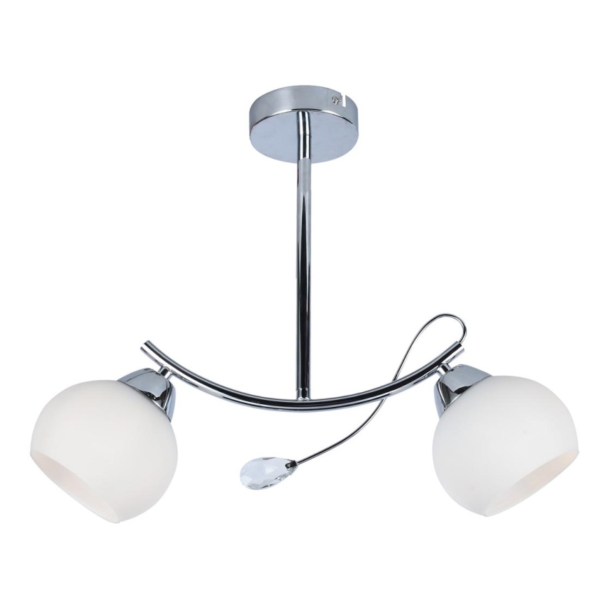 Suspension-barre CONNOR 2xE27/15W/230V chrome brillant/blanc