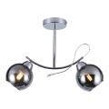Suspension-barre CONNOR 2xE27/15W/230V chrome brillant/gris