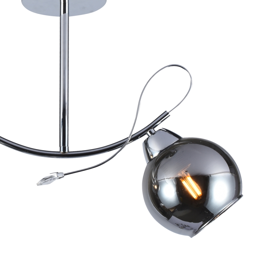 Suspension-barre CONNOR 2xE27/15W/230V chrome brillant/gris