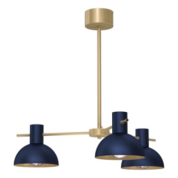 Suspension-barre ESTATE MINI 3xE27/15W/230V bleu