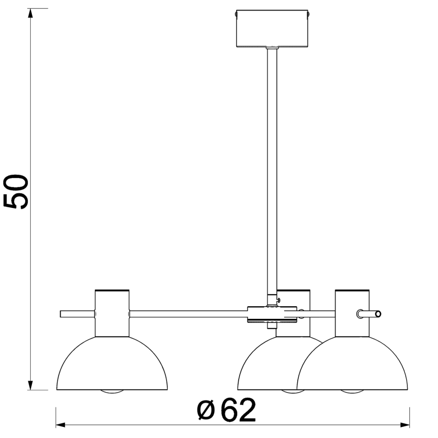 Suspension-barre ESTATE MINI 3xE27/15W/230V bleu