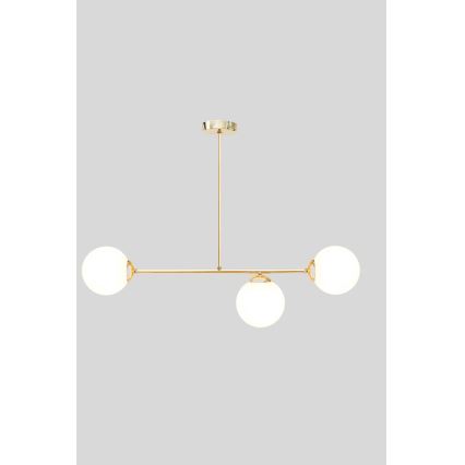 Suspension-barre FIRA 3xE27/60W/230V doré