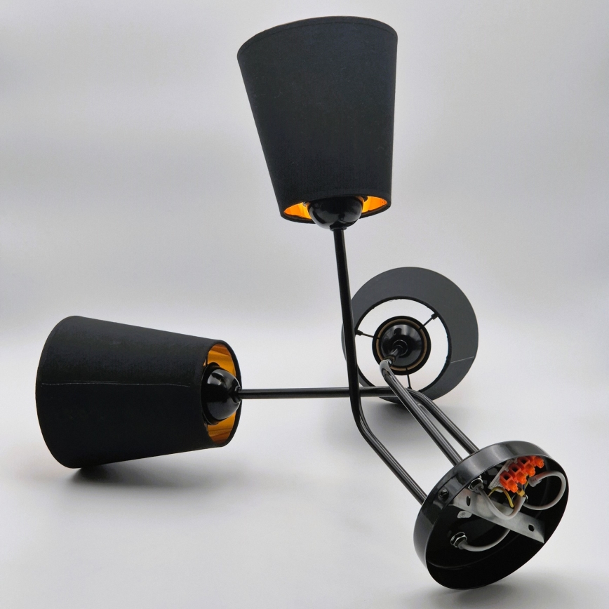 Suspension-barre IRMA 3xE27/15W/230V noir