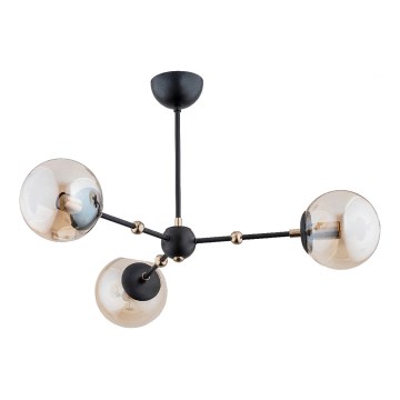 Suspension-barre ITORIS 3xE14/10W/230V noir/doré