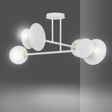 Suspension-barre MINERVA 2xE27/15W + 2xE14/10W/230V blanc
