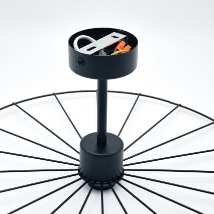 Suspension-barre MONTANA 1xE27/15W/230V d. 45 cm noir