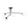 Suspension-barre PREGOS 4xE14/10W/230V noir