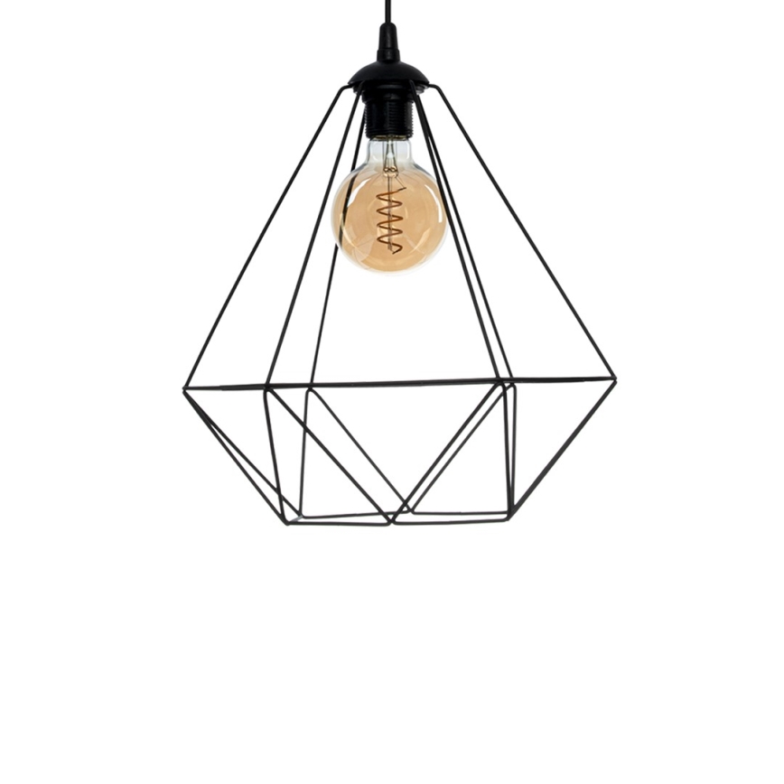 Suspension BASKET 1xE27/60W/230V noire