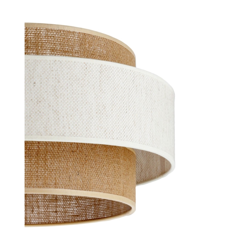 Suspension BOHO sur câble 1xE27/60W/230V Ø 40 cm crème/jute