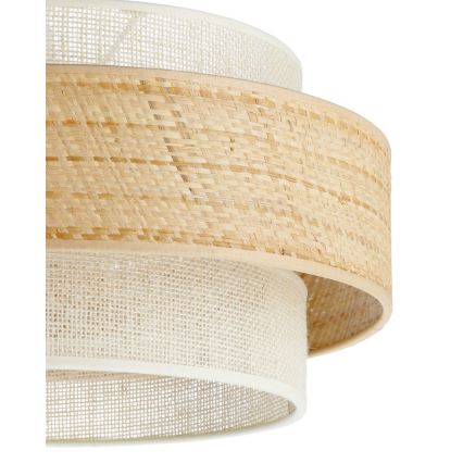Suspension BOHO sur câble 1xE27/60W/230V Ø 40 cm jute/crème