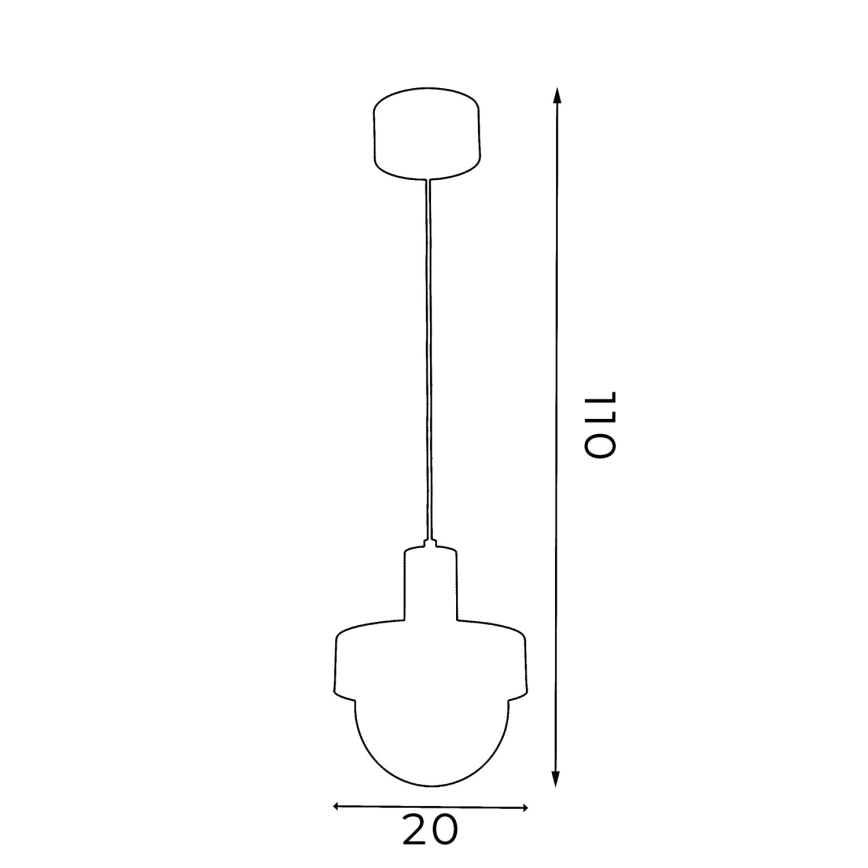Suspension CANAN sur câble 1xE27/15W/230V Ø 20 cm beige