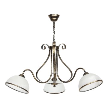 Suspension chaîne ANTICA 3xE27/60W/230V