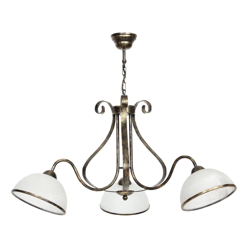 Suspension chaîne ANTICA 3xE27/60W/230V