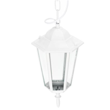 Suspension chaîne d'extérieur 1xE27/60W/230V IP44 blanc
